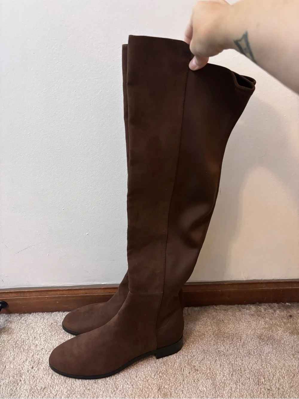 NWOT J Crew Factory Tall Riding Boots Chocolate Brown